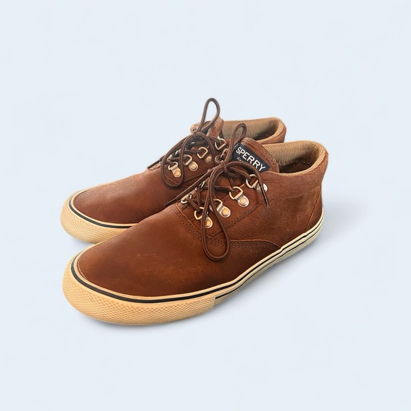 Sperry Other - Men's Sperry Top-Sider Striper Storm Waterproof Sneaker Tan Leather. Size 10.5